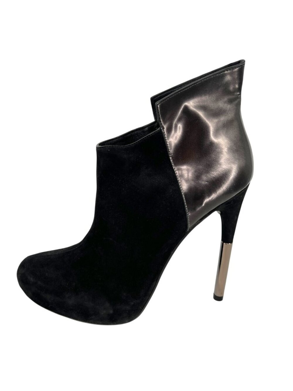 Sigerson Morrison Baladi Black Metallic Stiletto Boots Size 9 Avant-garde Luxury